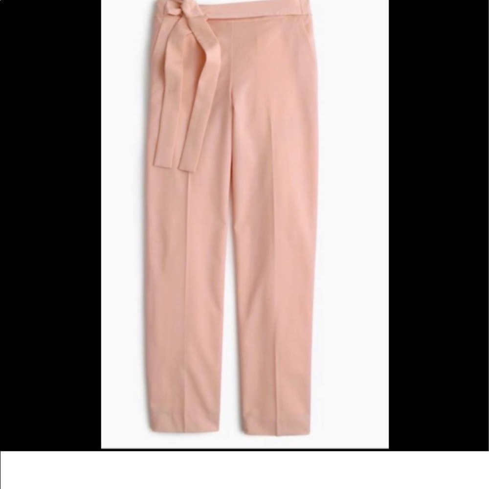 J. Crew Pale Pink tie work pant
